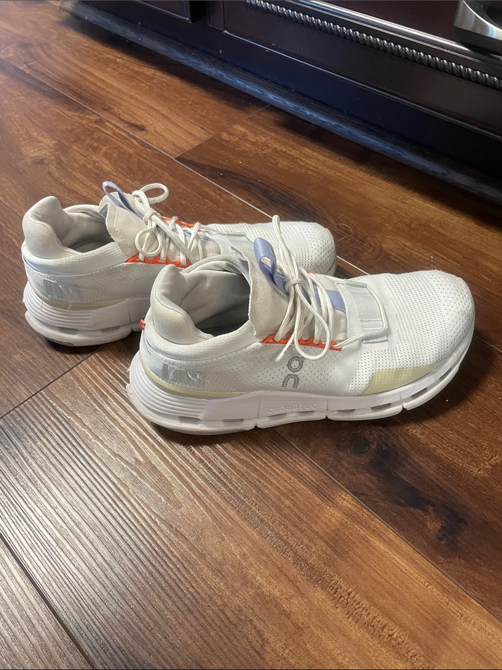 On Cloud White Sneakers with Colorful Accents